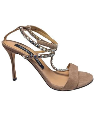 Sergio Rossi Suède Sandalen - Metallic
