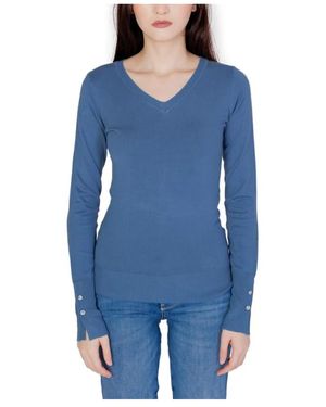 Guess V-Neck Knitwear - Bleu