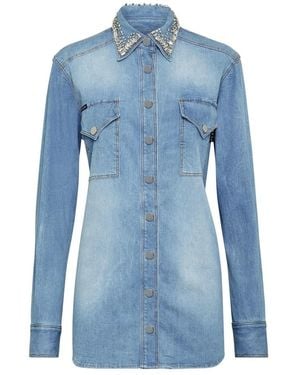 Philipp Plein Denim Shirt - Blauw