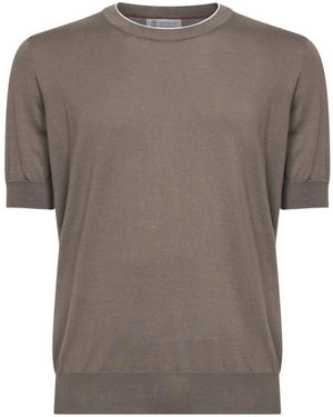 Brunello Cucinelli Round-Neck Knitwear - Grey