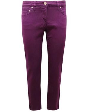 Roberto Cavalli Slim-Fit Trousers - Violet