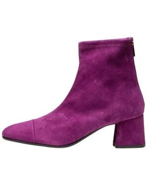Poche Paris Heeled Boots - Violet