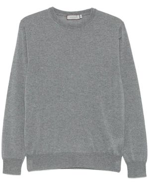 Canali Runder Halsausschnitt Wollpullover - Grau