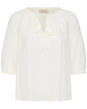 Cream Overhemden ,Wit ,Blouses