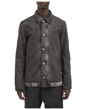 Rick Owens Jassen ,Grijs ,Katoen Brad Jacket - Zwart