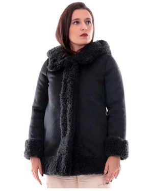 Rrd Wendbare Kunstpelzjacke - Schwarz