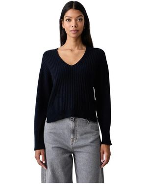 Twinset Truien & Vesten ,Blauw ,Kasjmier V-Hals Trui - Zwart