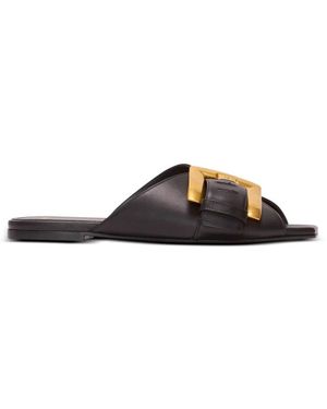 Balmain Sliders - Brown