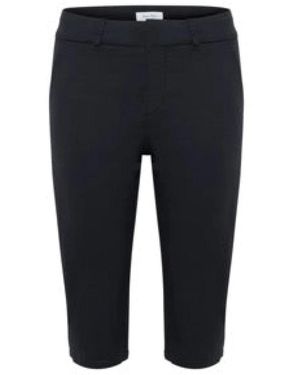 Part Two Korte Broeken ,Zwart ,Katoen Zwarte Capribroek Klassieke Pasvorm Trendy - Blauw