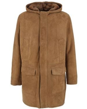 Arma Single-Breasted Coats - Bruin