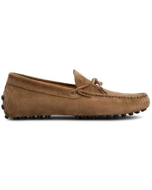 Tod's Gommino Wildleder-Loafer Mit Schnürung - Braun