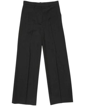 Acne Studios Broeken ,Zwart ,Wol Wide Broek - Grijs