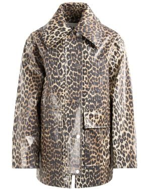 Ganni Light Jackets - Brown