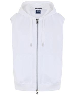 Fedeli Mouwloos Sweatshirt Met Rits - Blauw