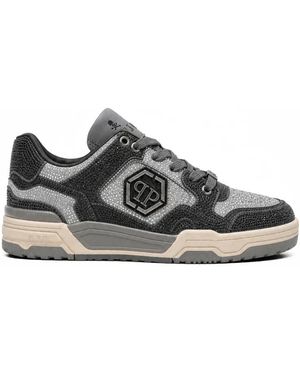 Philipp Plein Schoenen ,Grijs ,Lo-Top Sneakers Predator