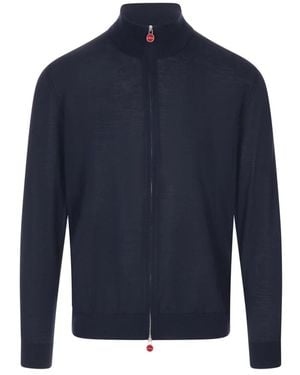 Kiton Blaue Pullover Für Männer