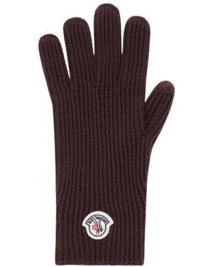 Moncler Accessoires ,Bruin ,Wol Wolhanden - Paars