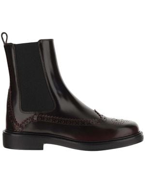 Tod's Leather Chelsea Boots - Black