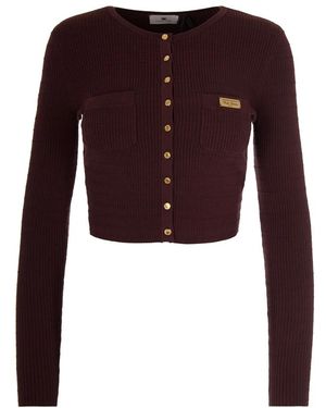 Elisabetta Franchi Cardigans - Purple