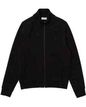 Lacoste Sweatshirt Met Hoge Kraag En Ritssluiting - Zwart