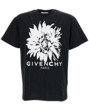 Givenchy Tops ,Zwart ,Katoen T-Shirt Met Ronde Hals
