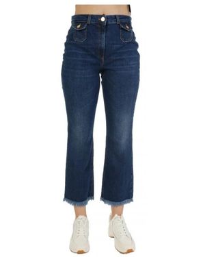 Elisabetta Franchi Cropped Jeans - Blue