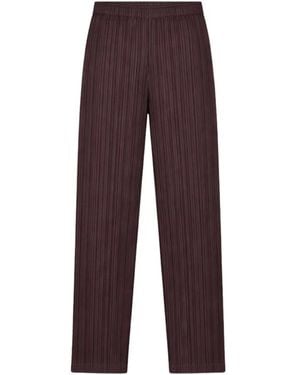 Issey Miyake Straight Trousers - Purple