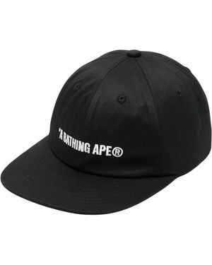 A Bathing Ape Logo Panel Cap M - Schwarz
