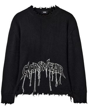 Gcds Round-Neck Knitwear - Black