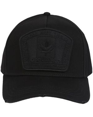 DSquared² Accessoires ,Zwart ,Katoen Logo Baseball Cap