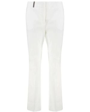 Peserico Wide Trousers - Blanco