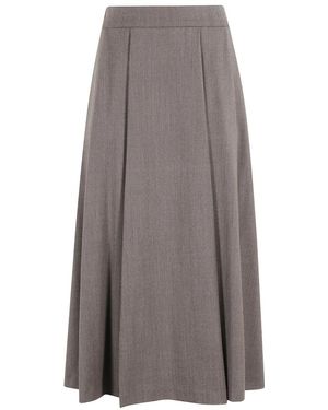 Kiltie Midi Skirts - Grijs
