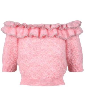 Alessandra Rich Round-Neck Knitwear - Rosa
