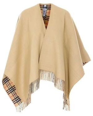 Burberry Wendbarer Karomantel Aus Wolle - Natur