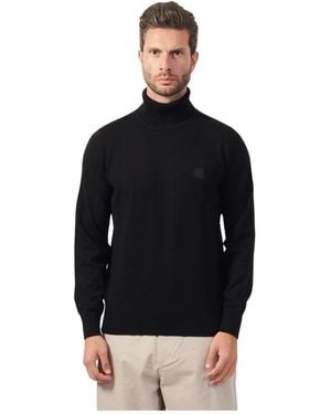 HUGO Schwarzer Rollkragenpullover Aus Kaschmir-Mix