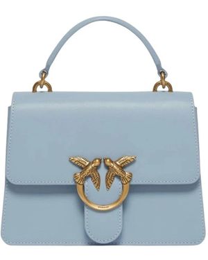 Pinko Tassen ,Blauw ,Leer Mini Love Bag Top Handle Light