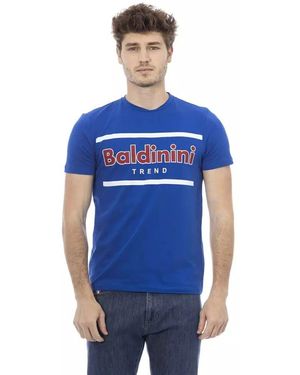 Baldinini Trendiges es Baumwoll-T-Shirt - Blau