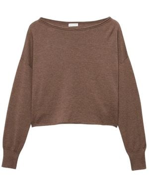 7 For All Mankind Round-Neck Knitwear - Marrone