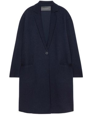 Elena Miro Dubbele Wollen Jas - Blauw