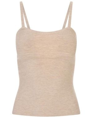 Max Mara Sleeveless Tops - Natural