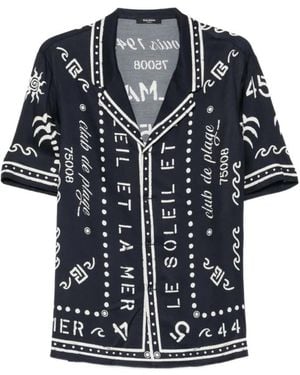 Balmain Short Sleeve Shirts - Black