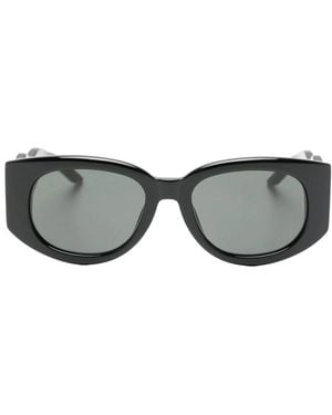 CASABLANCA Acetate & Metal Oval Wave Sonnenbrille - Grau