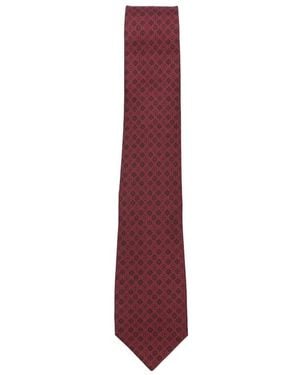 Ferragamo Accessoires ,Veelkleurig ,Geometric-Print Tie - Paars