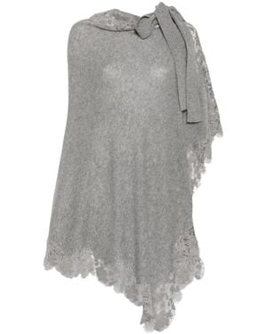 Ermanno Scervino Cape Mit Schulterschleife - Grau