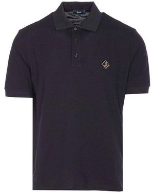 Herno Blaue Poloshirts Mit Besticktem Logo