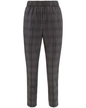 Peserico Wollhose Mit Motif - Grau