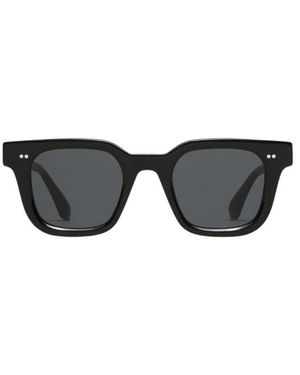 Chimi Accessoires ,Zwart ,Vierkante Zwarte Zonnebril Gedurfde Elegantie