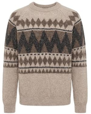 Peserico Rundhals-Strickpullover - Grau