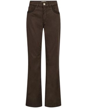 Mos Mosh Straight Trousers - Marrone