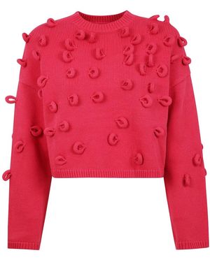 JW Anderson Boxy Strickpullover Mit Schleifendetails - Rot